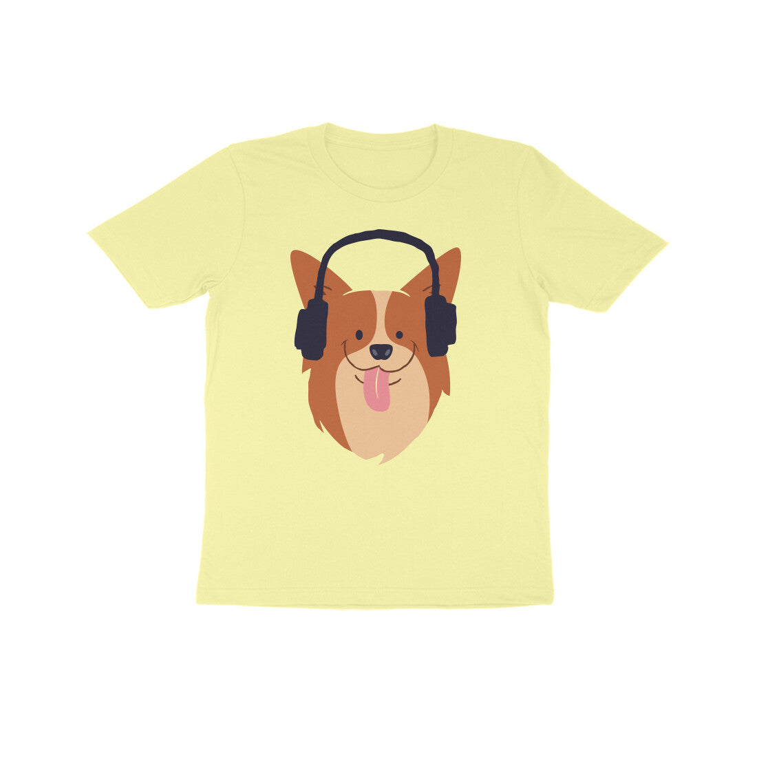 Kids' Half Sleeve Round Neck Tshirt - Music Dog puraidoprints