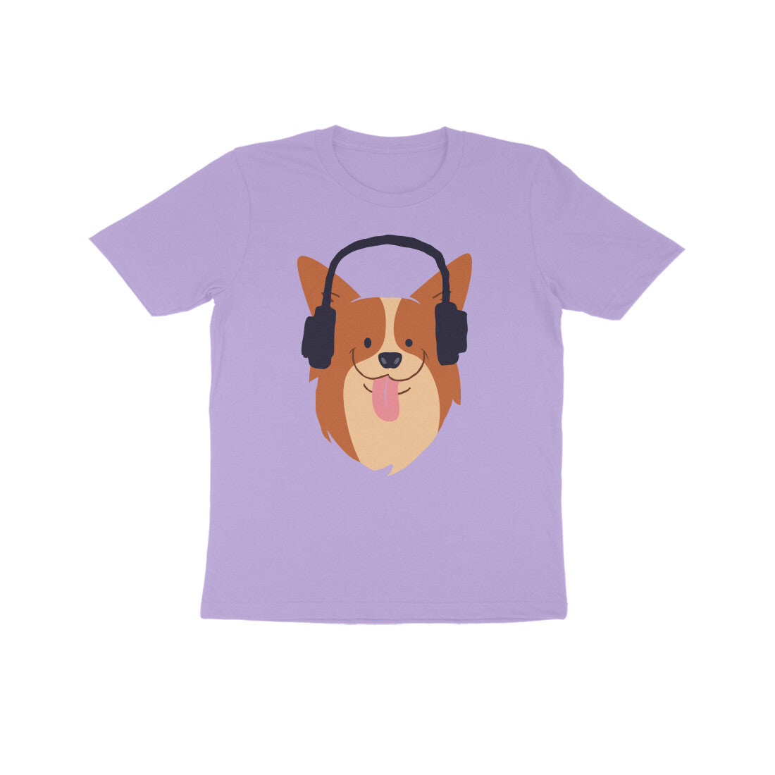 Kids' Half Sleeve Round Neck Tshirt - Music Dog puraidoprints