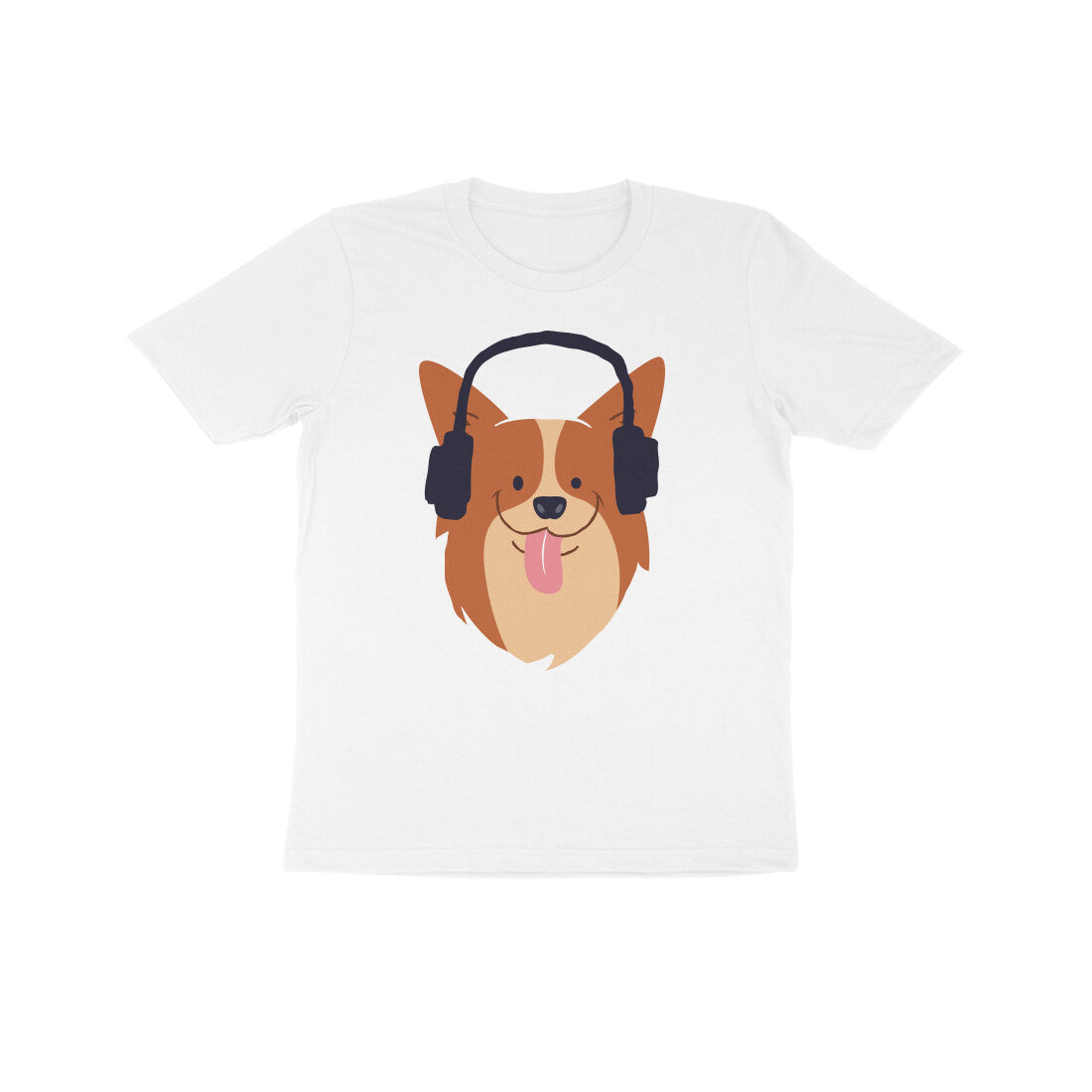 Kids' Half Sleeve Round Neck Tshirt - Music Dog puraidoprints