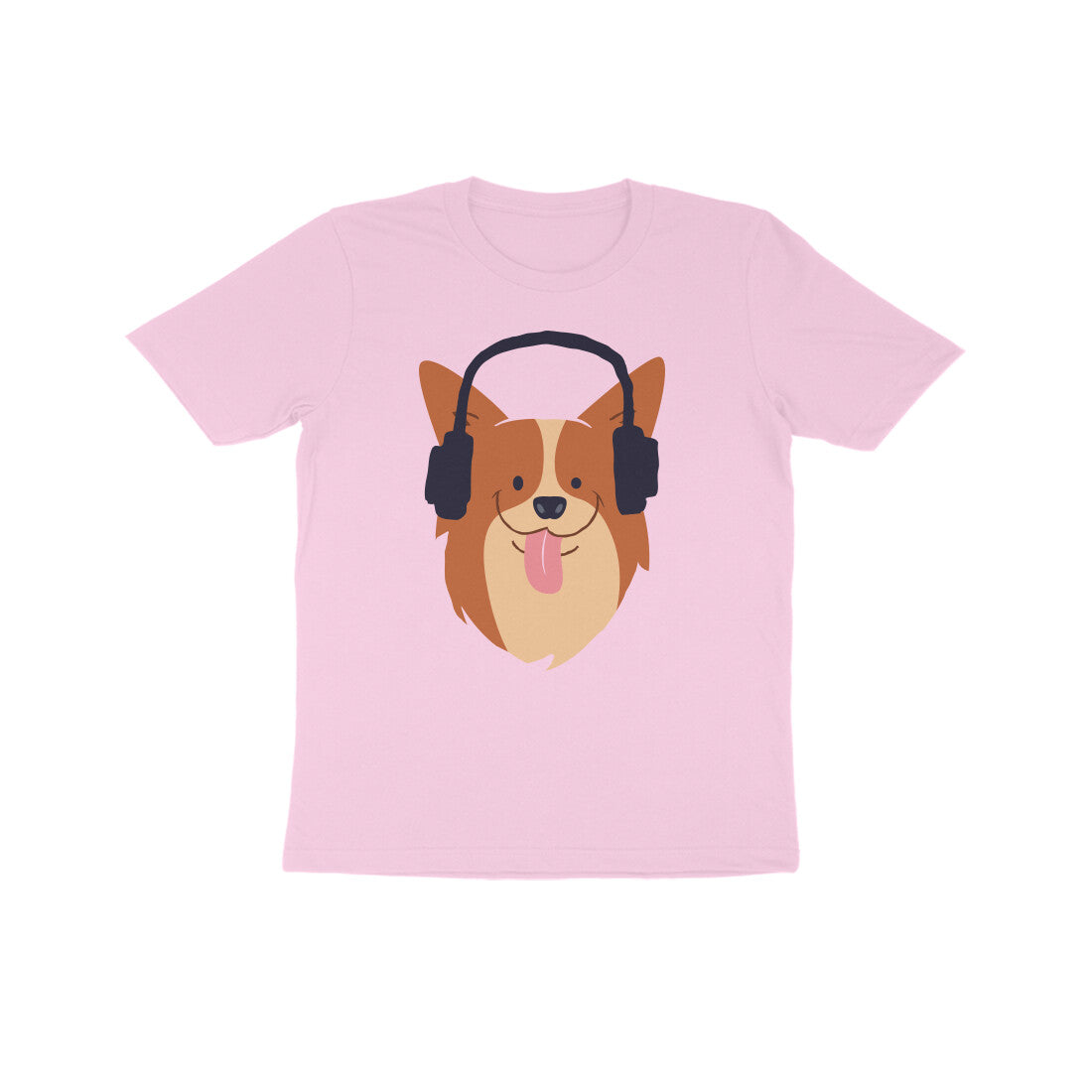 Kids' Half Sleeve Round Neck Tshirt - Music Dog puraidoprints