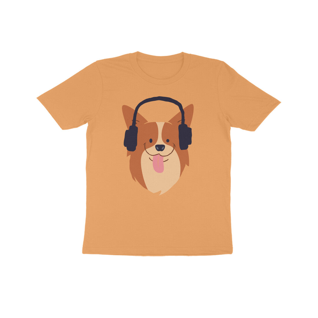 Kids' Half Sleeve Round Neck Tshirt - Music Dog puraidoprints