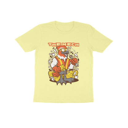 Kids' Half Sleeve Round Neck Tshirt – Orange Bird Mech puraidoprints