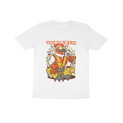 Kids' Half Sleeve Round Neck Tshirt – Orange Bird Mech puraidoprints