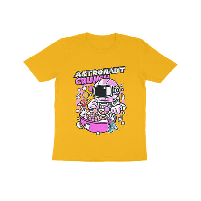 Kids' Half Sleeve Round Neck Tshirt – Pink Astronaut Crunch puraidoprints