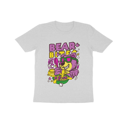 Kids' Half Sleeve Round Neck Tshirt – Pink Bear Biter puraidoprints