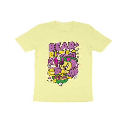 Kids' Half Sleeve Round Neck Tshirt – Pink Bear Biter puraidoprints