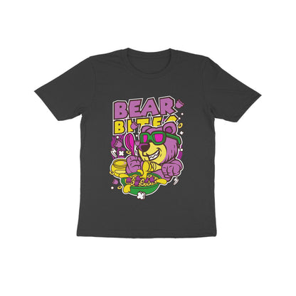 Kids' Half Sleeve Round Neck Tshirt – Pink Bear Biter puraidoprints