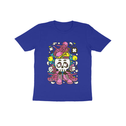 Kids' Half Sleeve Round Neck Tshirt – Pink Skull Army puraidoprints