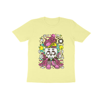 Kids' Half Sleeve Round Neck Tshirt – Pink Skull Army puraidoprints