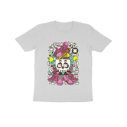 Kids' Half Sleeve Round Neck Tshirt – Pink Skull Army puraidoprints