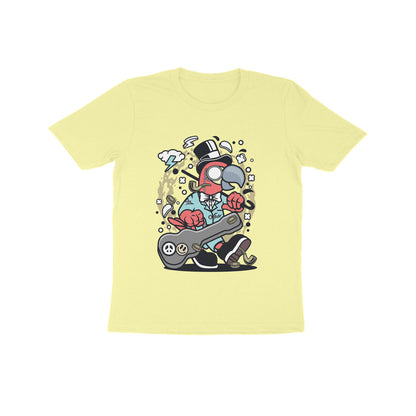 Kids' Half Sleeve Round Neck Tshirt – Red Bird Musician puraidoprints