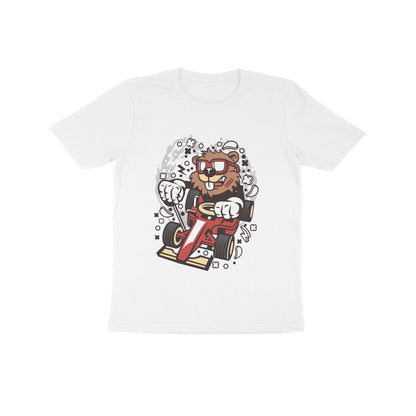 Kids' Half Sleeve Round Neck Tshirt – Red Racer Beaver puraidoprints