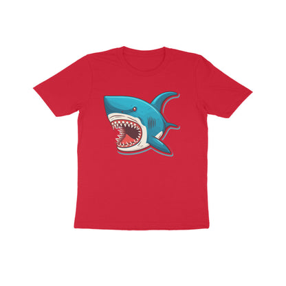 Kids' Half Sleeve Round Neck Tshirt –Shark Bite puraidoprints