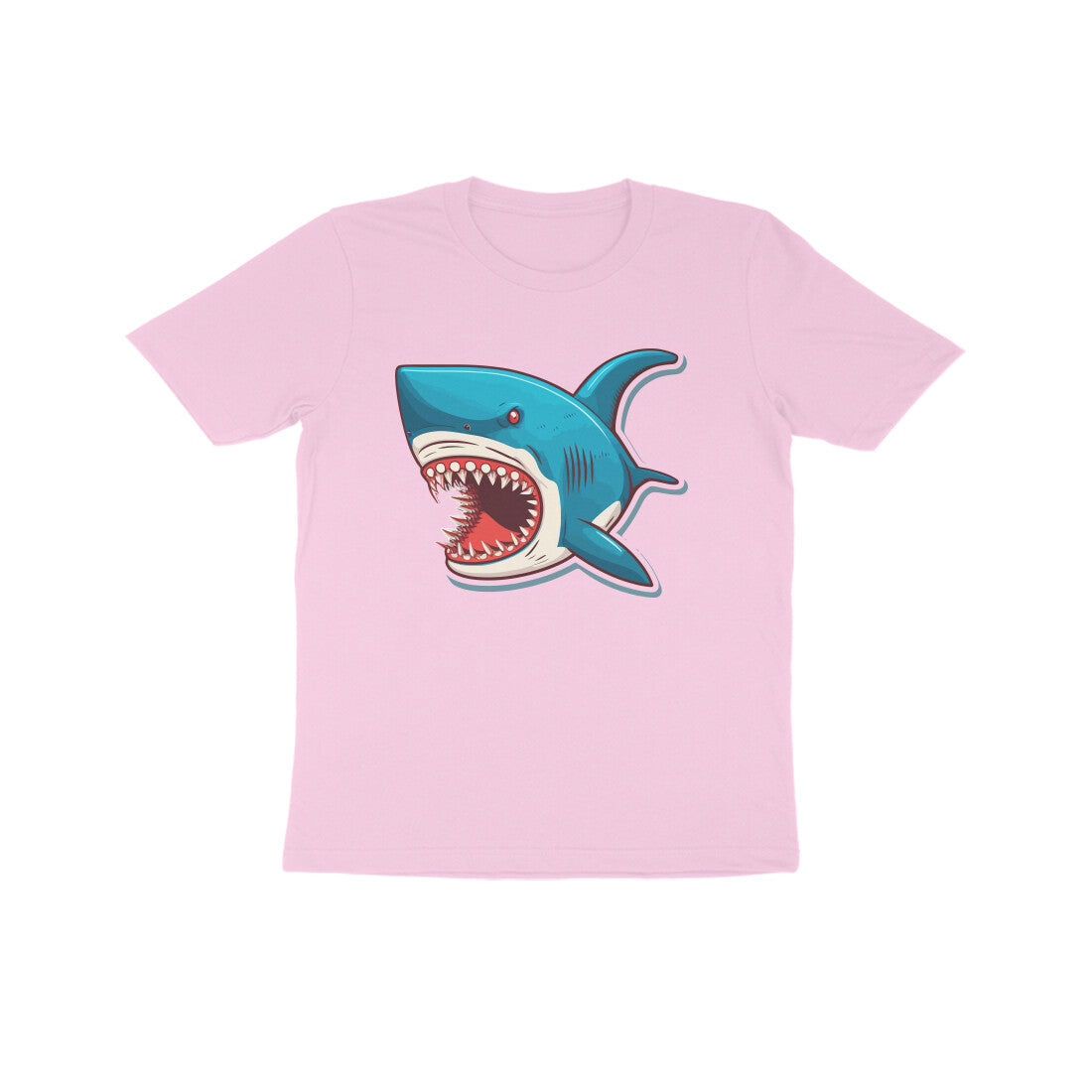 Kids' Half Sleeve Round Neck Tshirt –Shark Bite puraidoprints