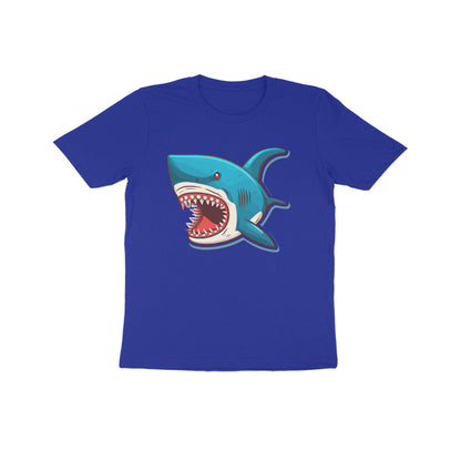 Kids' Half Sleeve Round Neck Tshirt –Shark Bite puraidoprints