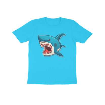 Kids' Half Sleeve Round Neck Tshirt –Shark Bite puraidoprints