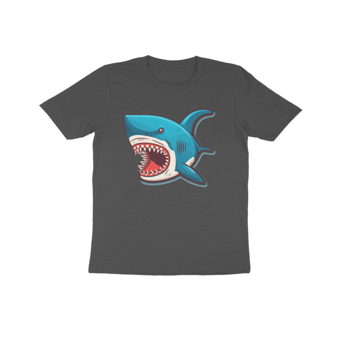 Kids' Half Sleeve Round Neck Tshirt –Shark Bite puraidoprints