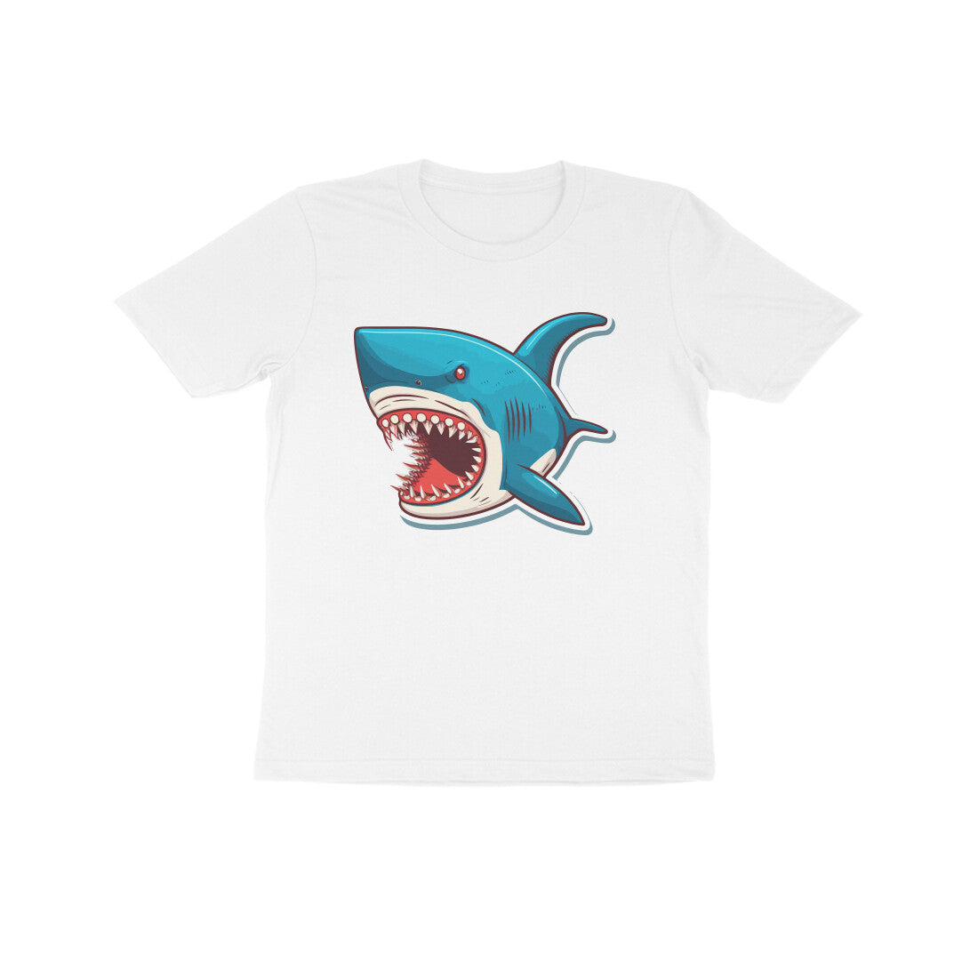 Kids' Half Sleeve Round Neck Tshirt –Shark Bite puraidoprints