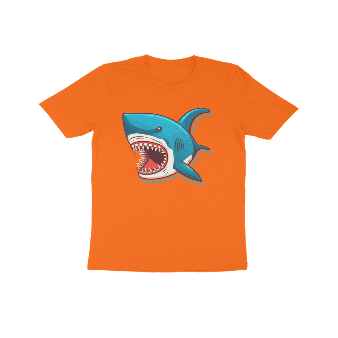 Kids' Half Sleeve Round Neck Tshirt –Shark Bite puraidoprints