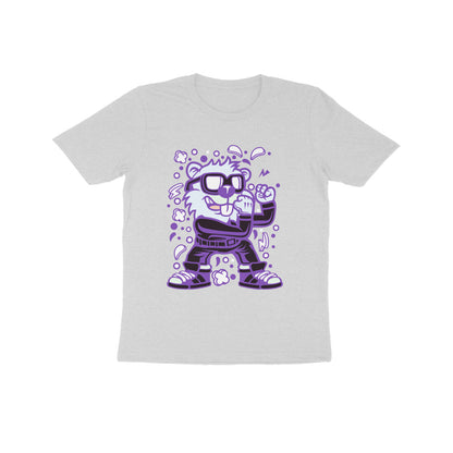 Kids' Half Sleeve Round Neck Tshirt – Violet Beaver Fighter puraidoprints