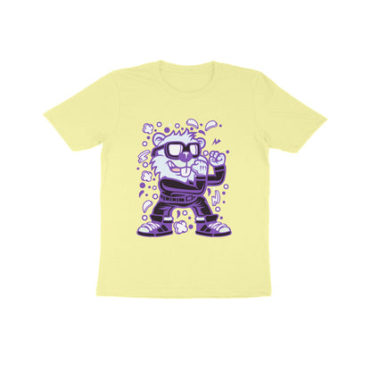 Kids' Half Sleeve Round Neck Tshirt – Violet Beaver Fighter puraidoprints