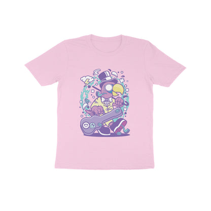 Kids' Half Sleeve Round Neck Tshirt – Violet Bird Musician puraidoprints
