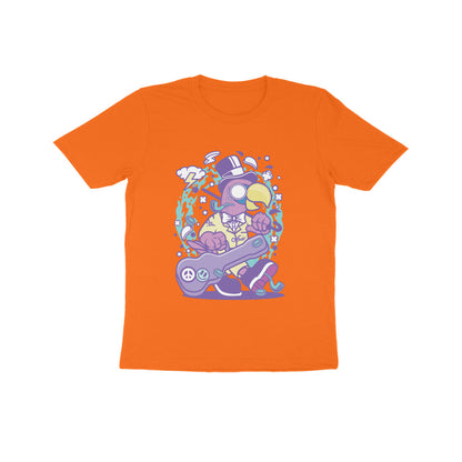 Kids' Half Sleeve Round Neck Tshirt – Violet Bird Musician puraidoprints