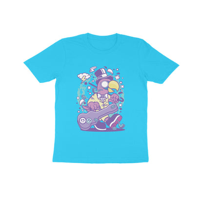 Kids' Half Sleeve Round Neck Tshirt – Violet Bird Musician puraidoprints
