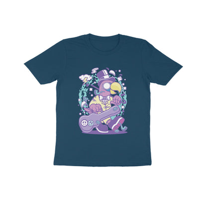 Kids' Half Sleeve Round Neck Tshirt – Violet Bird Musician puraidoprints