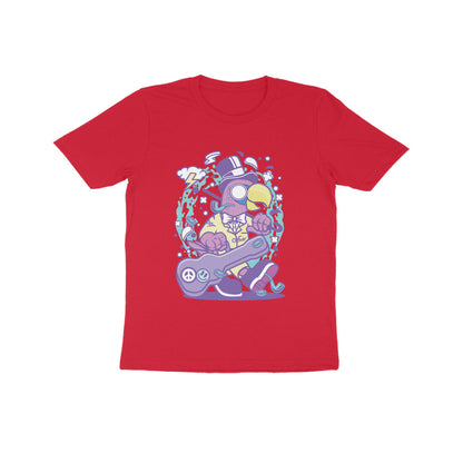 Kids' Half Sleeve Round Neck Tshirt – Violet Bird Musician puraidoprints