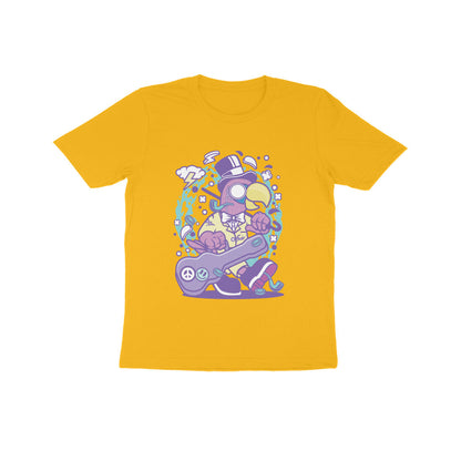 Kids' Half Sleeve Round Neck Tshirt – Violet Bird Musician puraidoprints