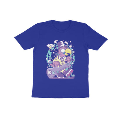 Kids' Half Sleeve Round Neck Tshirt – Violet Bird Musician puraidoprints