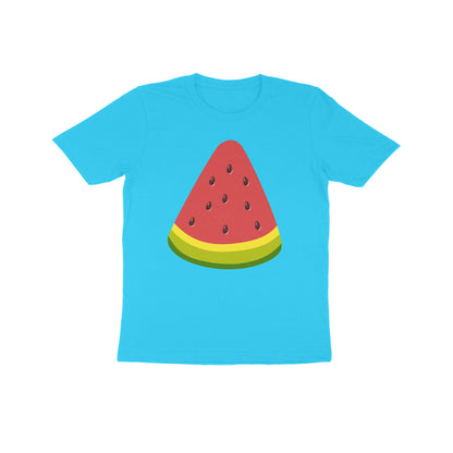 Kids' Half Sleeve Round Neck Tshirt - Watermelon puraidoprints