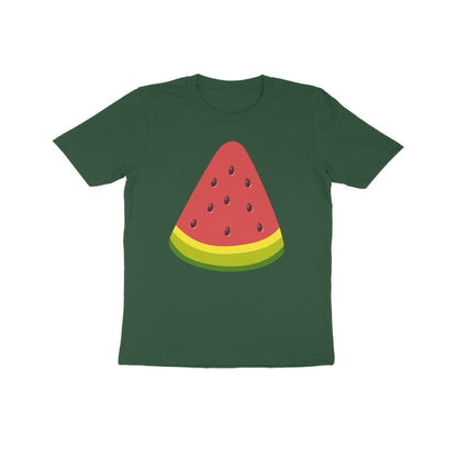 Kids' Half Sleeve Round Neck Tshirt - Watermelon puraidoprints