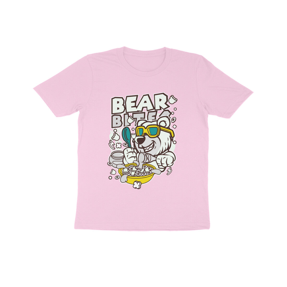 Kids' Half Sleeve Round Neck Tshirt – White Bear Biter puraidoprints