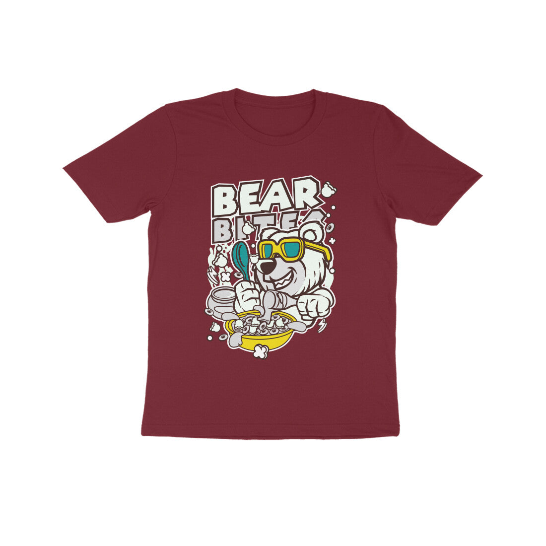 Kids' Half Sleeve Round Neck Tshirt – White Bear Biter puraidoprints
