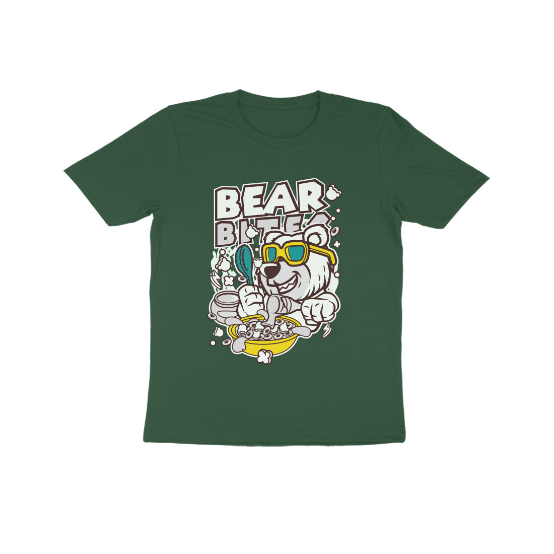Kids' Half Sleeve Round Neck Tshirt – White Bear Biter puraidoprints