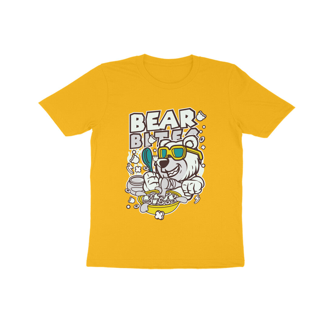 Kids' Half Sleeve Round Neck Tshirt – White Bear Biter puraidoprints