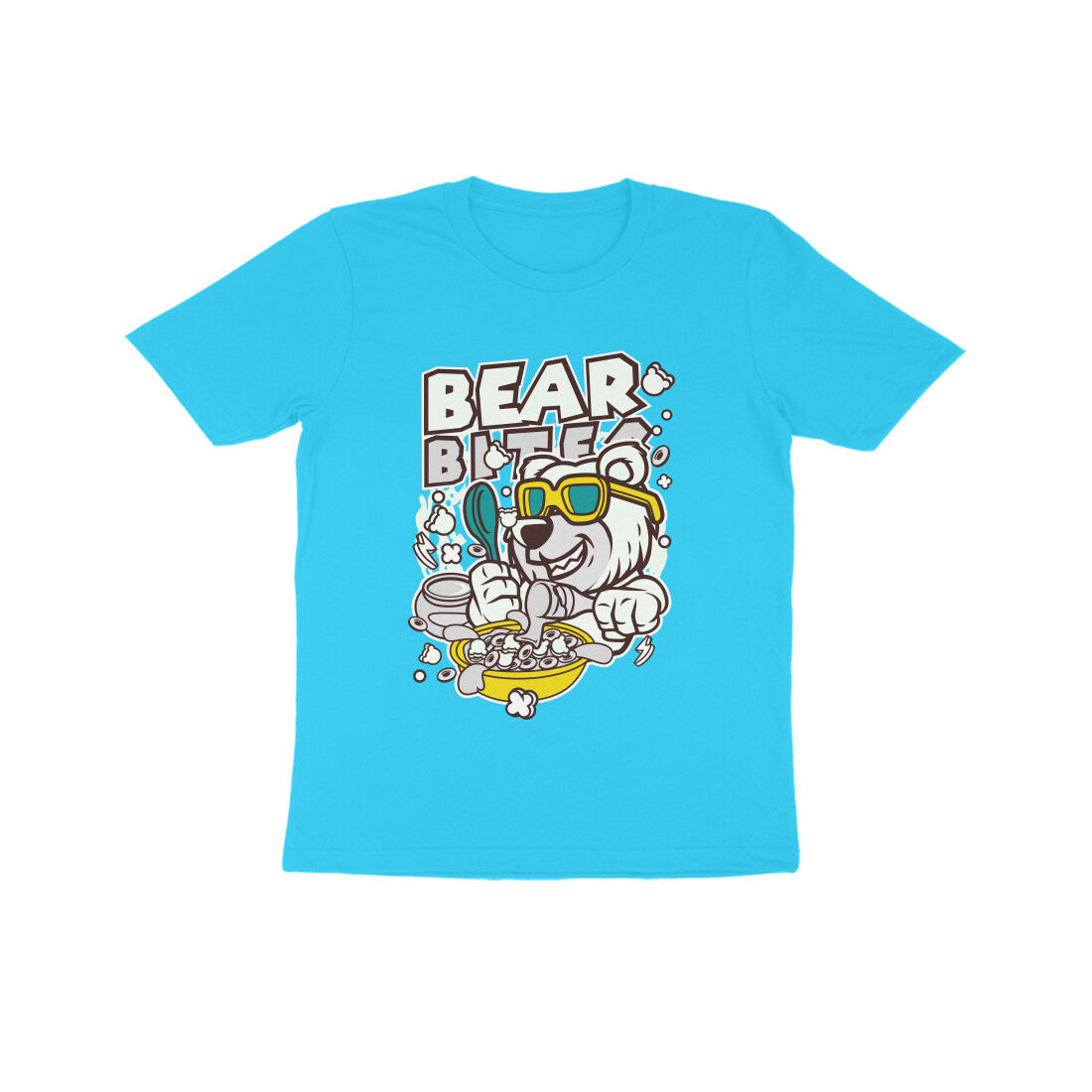 Kids' Half Sleeve Round Neck Tshirt – White Bear Biter puraidoprints