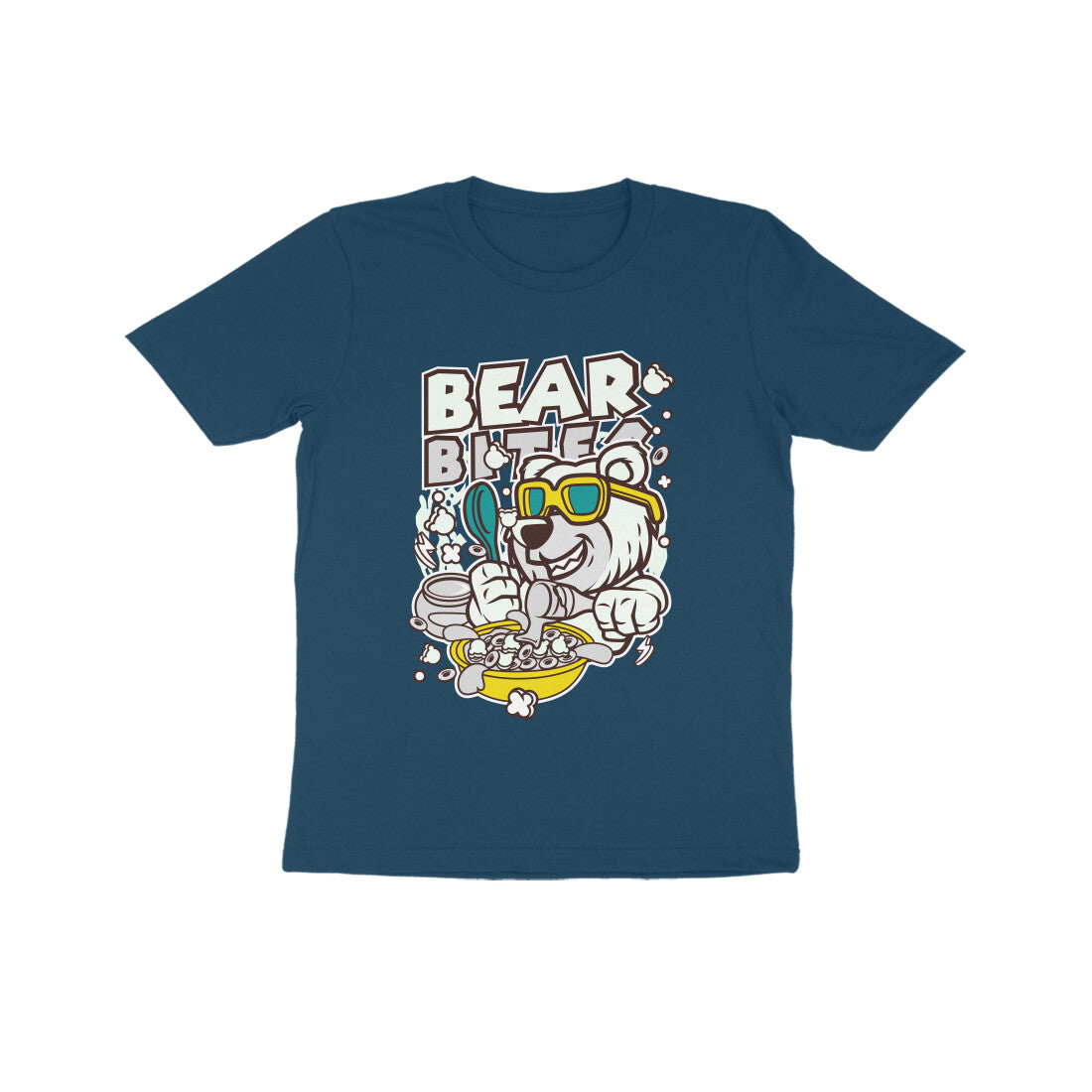 Kids' Half Sleeve Round Neck Tshirt – White Bear Biter puraidoprints