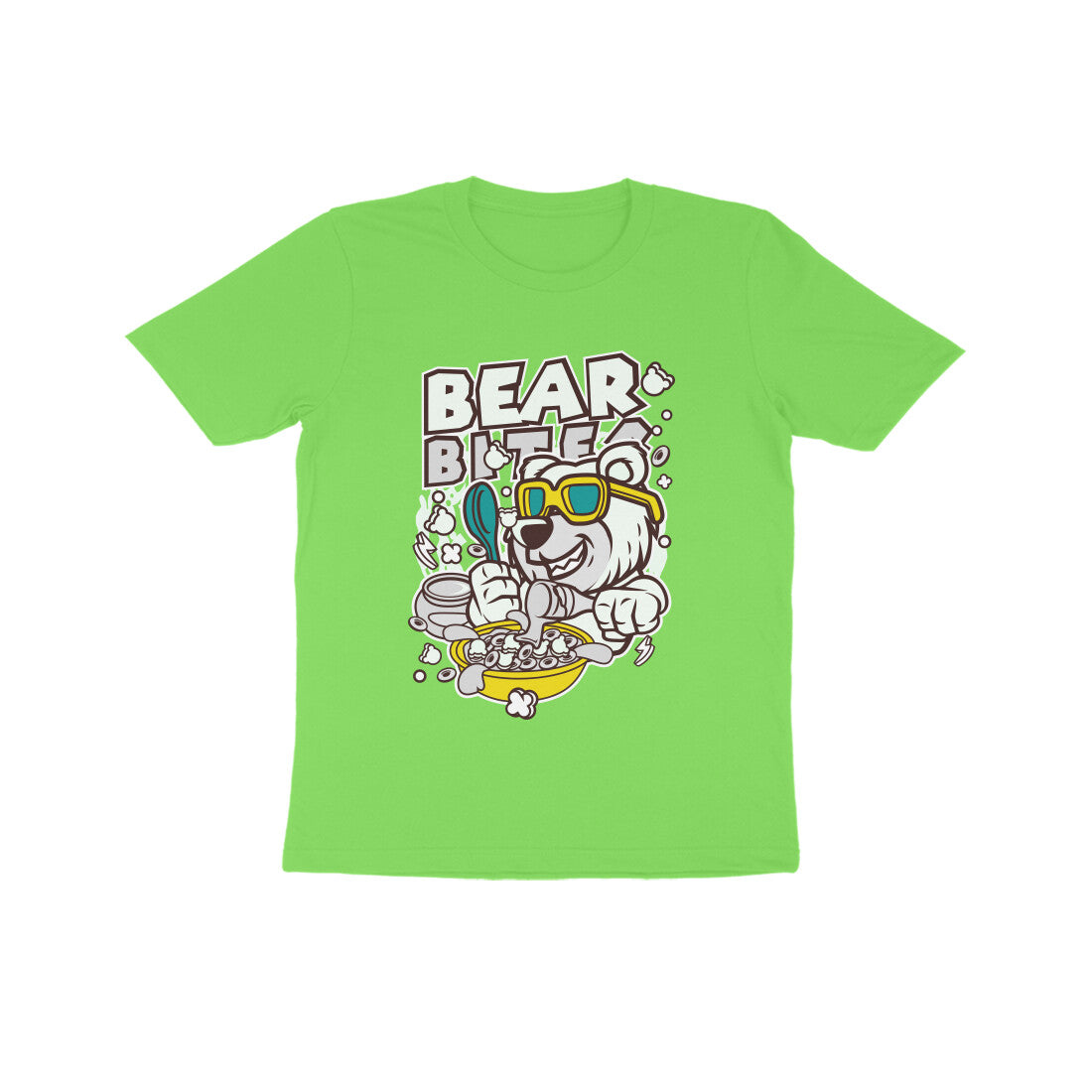 Kids' Half Sleeve Round Neck Tshirt – White Bear Biter puraidoprints