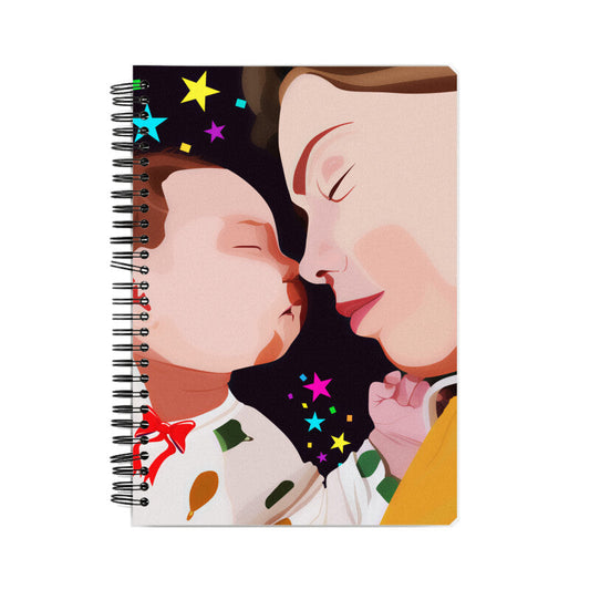 Mom & Baby - Beautiful Spiral bound notebook puraidoprints