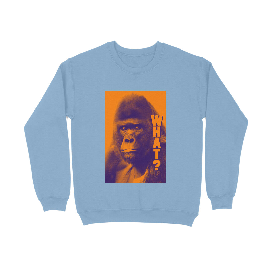 Sweatshirts - Gorilla What -Front Print puraidoprints