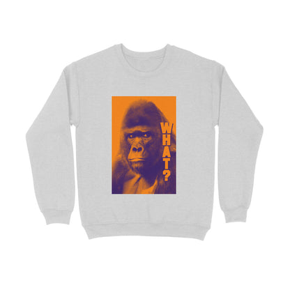 Sweatshirts - Gorilla What -Front Print puraidoprints