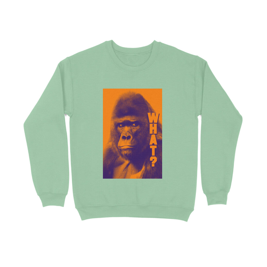 Sweatshirts - Gorilla What -Front Print puraidoprints