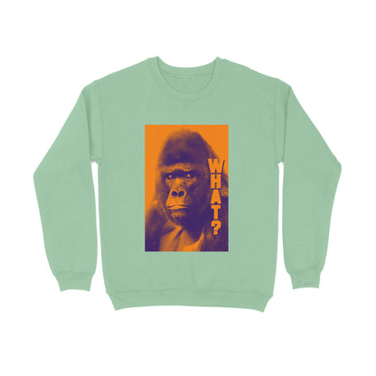 Sweatshirts - Gorilla What -Front Print puraidoprints