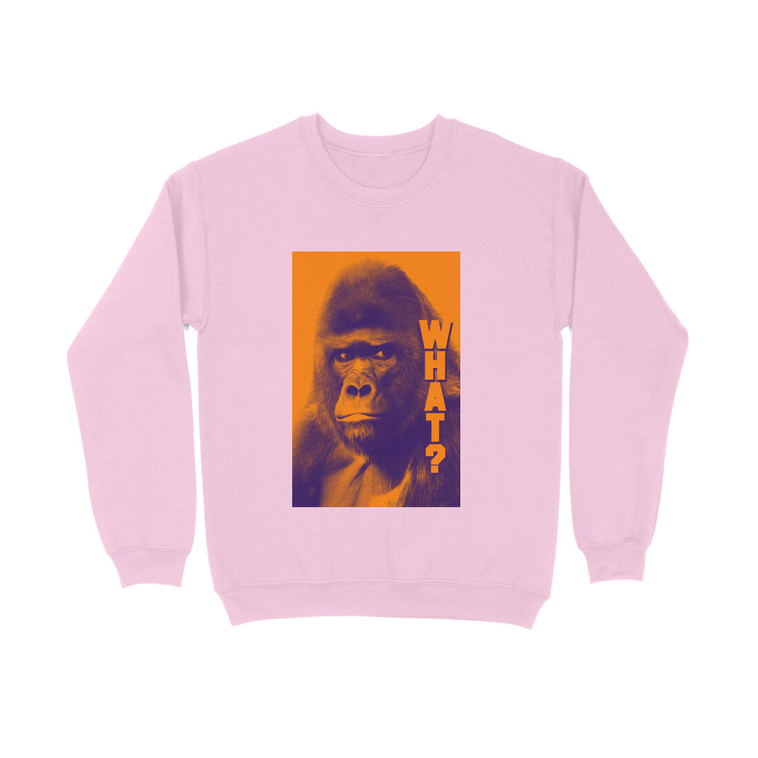 Sweatshirts - Gorilla What -Front Print puraidoprints