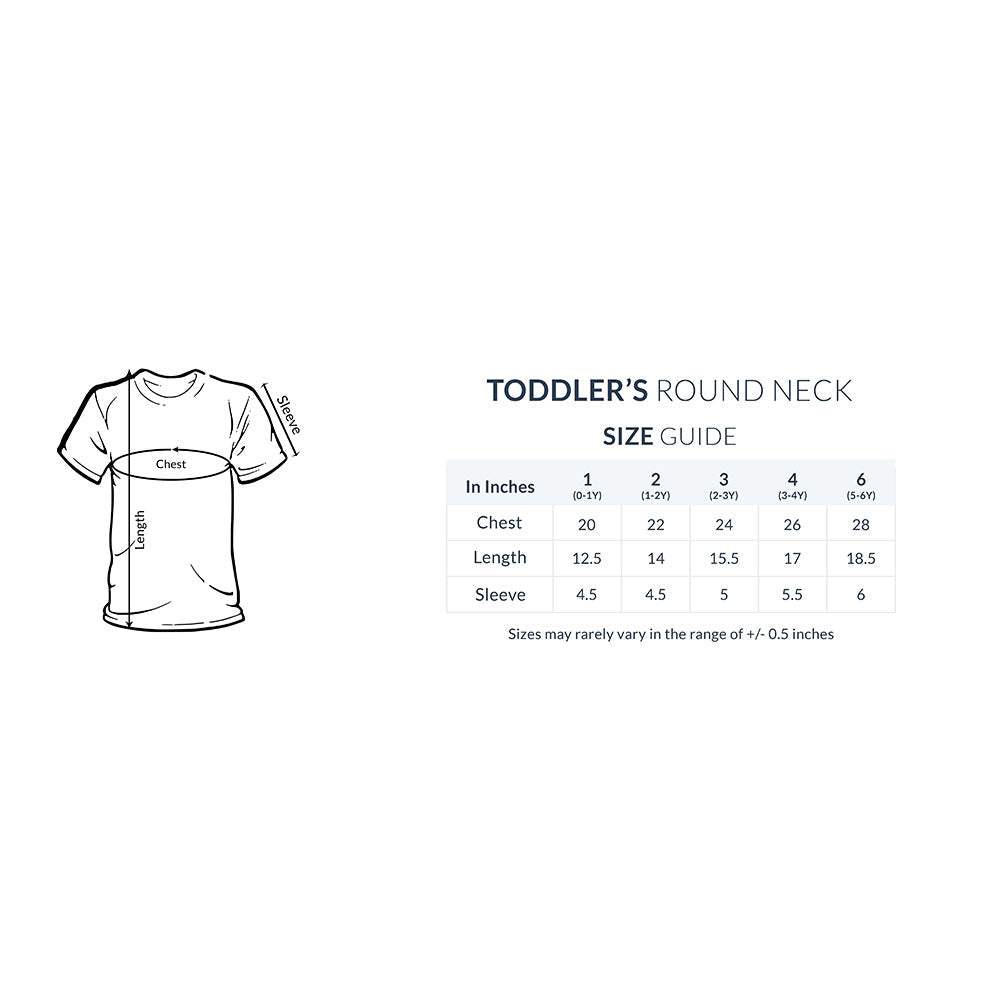 Toddler Half Sleeve Round Neck T-shirt – Square Bear puraidoprints