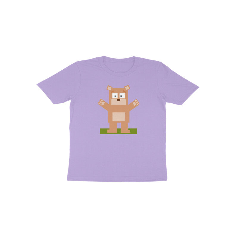 Toddler Half Sleeve Round Neck T-shirt – Square Bear puraidoprints