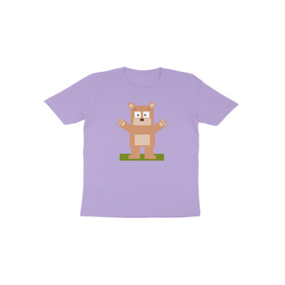 Toddler Half Sleeve Round Neck T-shirt – Square Bear puraidoprints